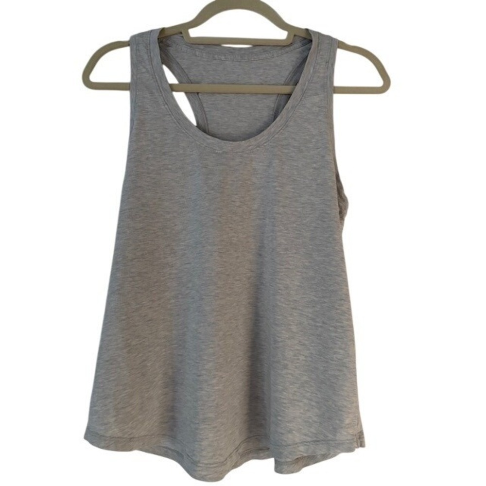 Lululemon Heathered Grey Racerback Athletic Tank Top Women Size Tag Removed‎